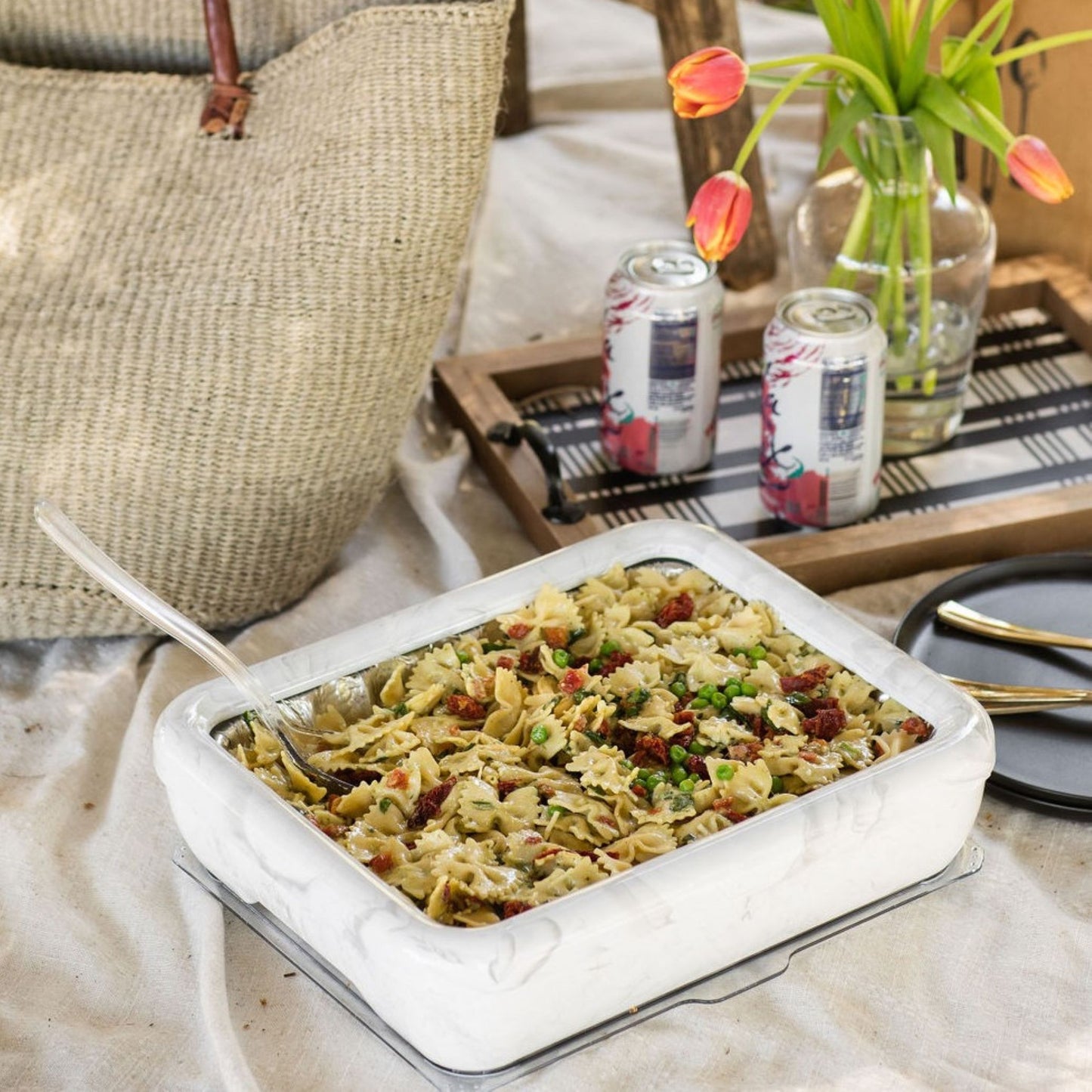 Fancy Panz® Premium - White/Grey Marble, Includes Hot/Cold Gel Pack
