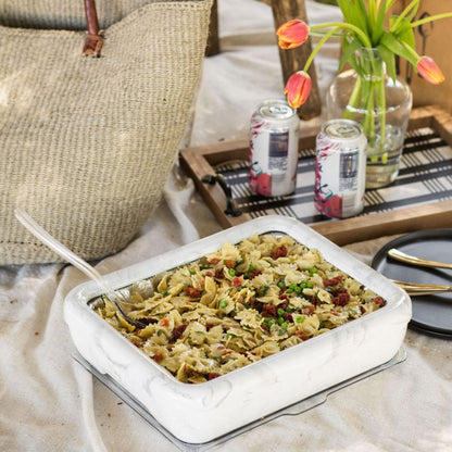 Fancy Panz® Premium - White/Grey Marble, Includes Hot/Cold Gel Pack