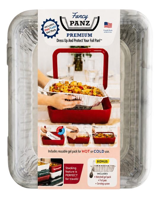 Fancy Panz® Premium - White/Grey Marble, Includes Hot/Cold Gel Pack