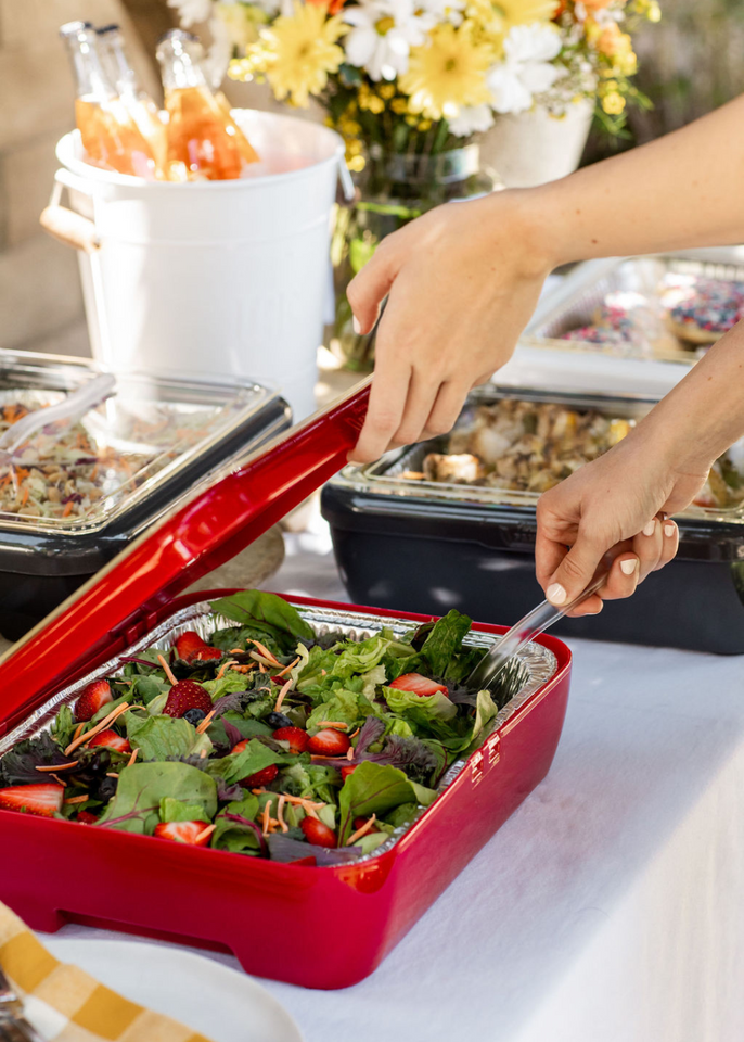 8x8 White Foil Pan Carrier for Potlucks and Parties - FANCY PANZ™