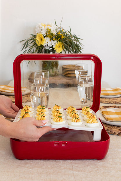 Fancy Panz® Classic Red- Includes Deviled Egg Trayz Insert
